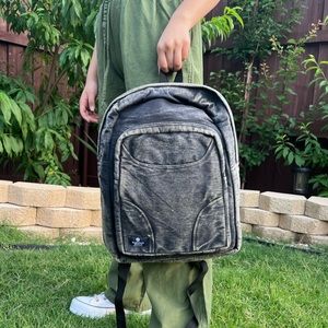 Stonewashed Heavy Cotton Backpack Black